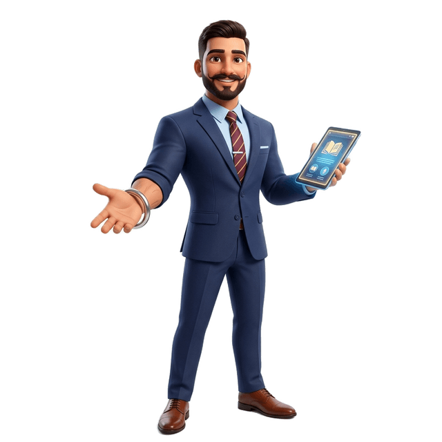 Librainian Mascot Presenting